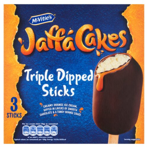 McVitie's Jaffa Cakes Triple Dipped Sticks 3 x 70g (210g)