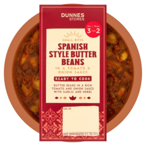 Dunnes Stores Small Bites Spanish Style Butter Beans in a Tomato & Onion Sauce 180g