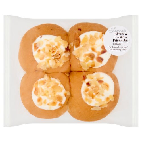 Joanne's Almond & Cranberry Brioche Buns 380g
