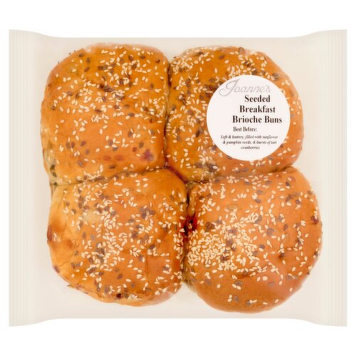 Joanne's Seeded Breakfast Brioche Buns 260g