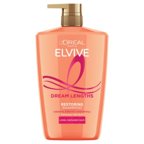 L'Oréal Paris Elvive Dream Lengths Restoring Shampoo, for Long Hair, 1000ml