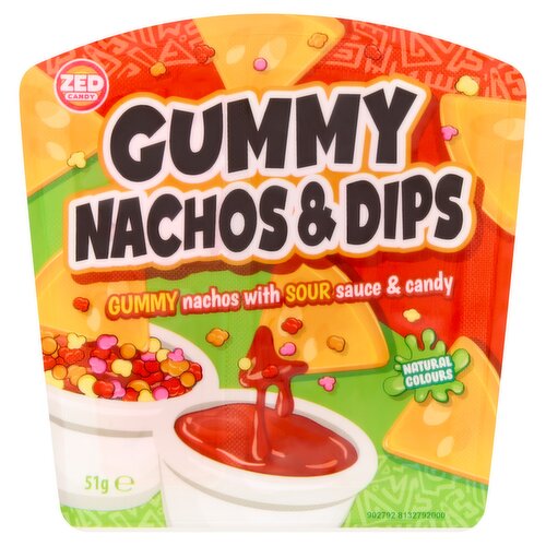 Zed Candy Gummy Nachos & Dips 51g