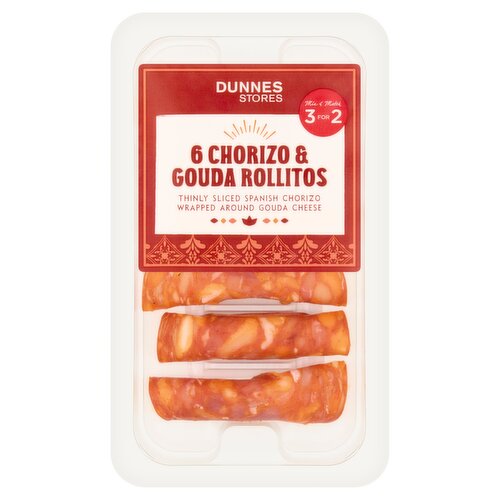 Dunnes Stores 6 Chorizo & Gouda Rollitos 66g