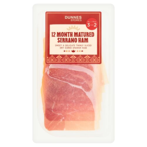 Dunnes Stores 12 Month Matured Serrano Ham 45g