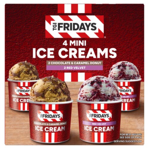 TGI Fridays 4 Mini Ice Creams 440ml (4 x 110ml)