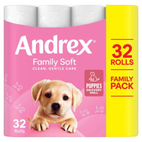 Andrex Family Soft Toilet Tissue Standard 32 Rolls