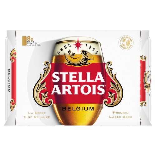 Stella Artois Belgium Premium Lager Beer 8 x 500ml