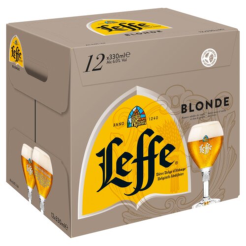 Leffe Blonde Beer Bottles 12x330ml