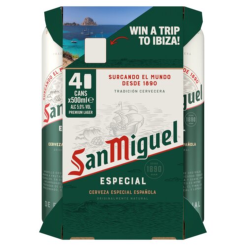 San Miguel Premium Lager Beer Cans 4x500ml