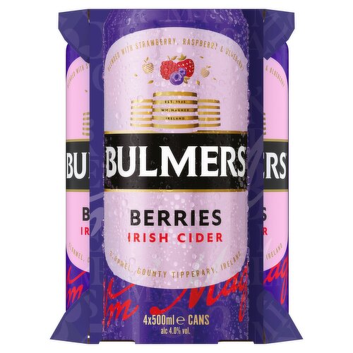 Bulmers Berries Irish Cider 4 x 500ml
