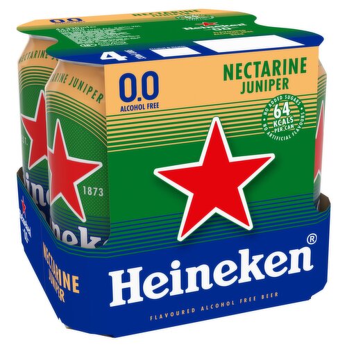Heineken Flavoured Alcohol free Beer Cans 4 x 330ml