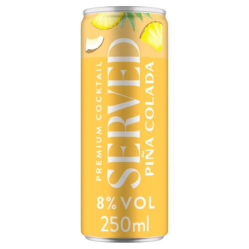 Served Piña Colada Premium Cocktail 250ml