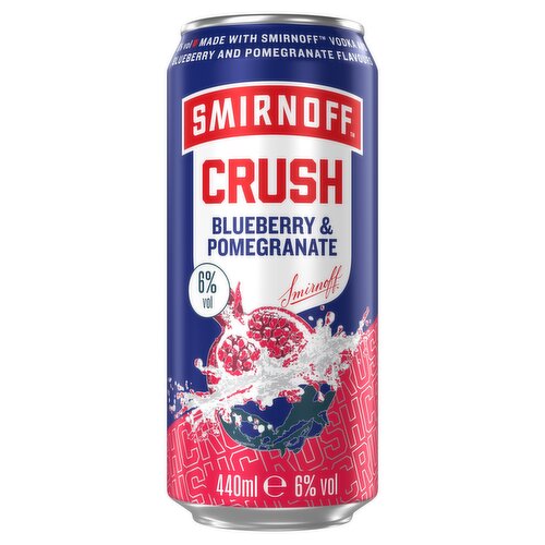 Smirnoff Crush Blueberry and Pomegranate Can 440ml