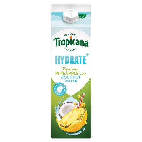 Tropicana Hydrate+ Refreshing Pineapple with Coconut Water Juice Drink 850ml