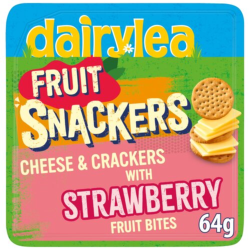 Dairylea Snackers Cheese & Crackers with Strawberry Fruit Bites Cheese Snack 64 g