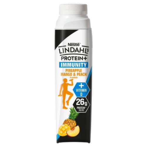Lindahls Protein+ Immunity Pineapple Mango & Peach Flavour 330ml