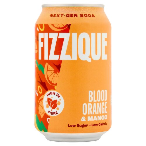 FIZZIQUE Blood Orange & Mango Next-Gen Soda 330ml