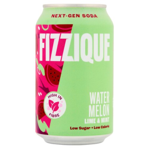 FIZZIQUE Watermelon, Lime & Mint Next-Gen Soda 330ml