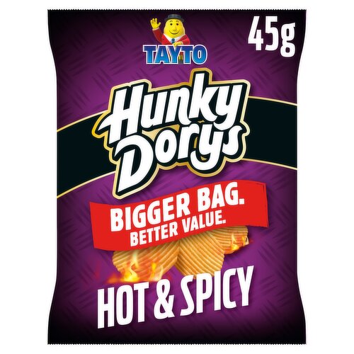 Tayto Hunky Dorys Hot & Spicy Flavour Potato Crisps 45g
