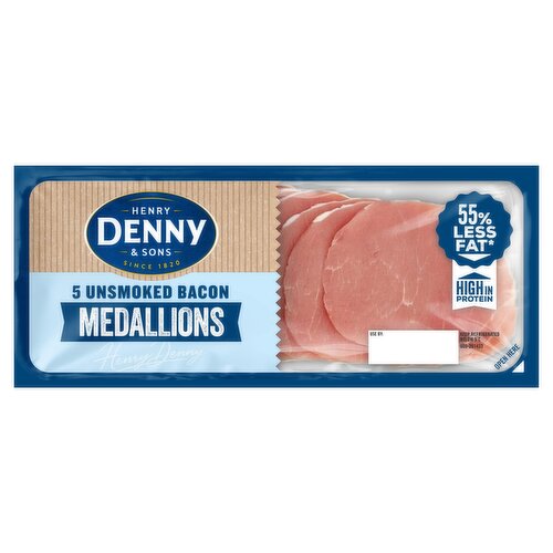 Henry Denny & Sons 5 Unsmoked Bacon Medallions 150g