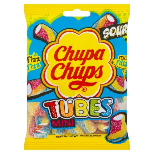 Chupa Chups Soft & Chewy Fruity Flavour Mini Tubes 130g