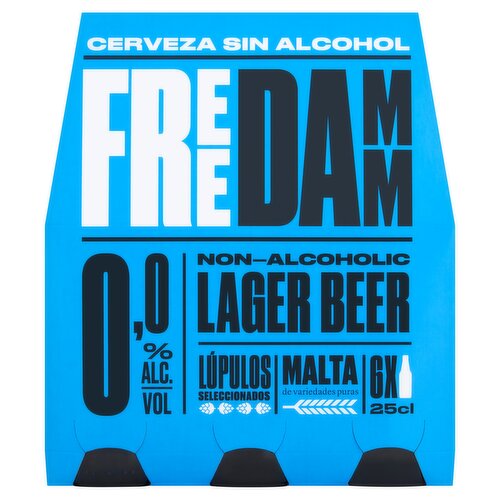 Free Damm Non-Alcoholic Lager Beer 6 x 25cl