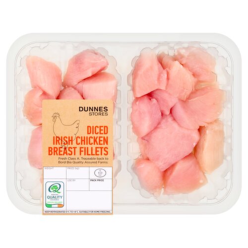 Dunnes Stores Diced Irish Chicken Breast Fillets 300g