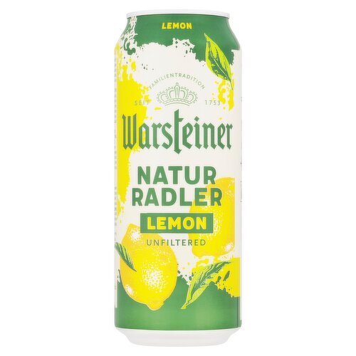 Warsteiner Natur Radler Lemon Unfiltered 500ml