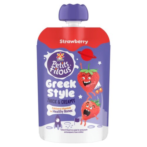 Yoplait Petits Filous Strawberry Greek Style Thick & Creamy 85g