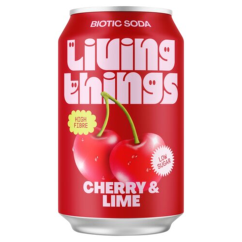 Living Things Cherry & Lime Biotic Soda 330ml
