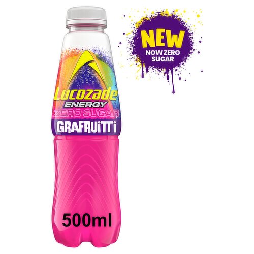 Lucozade Energy Zero Sugar Drink Grafruitti 500ml