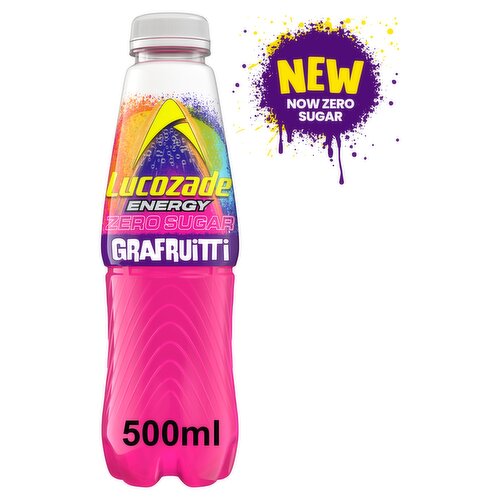 Lucozade Energy Zero Sugar Drink Grafruitti 500ml
