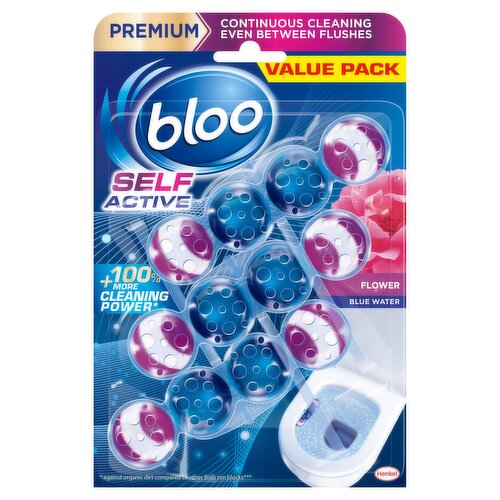 Bloo Self Active Flower Toilet Rim Block 3 x 50g