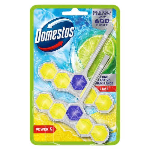 Domestos Power 5 Lime Toilet Rim Blocks 2x 50 g