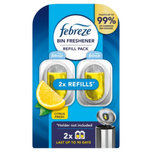 Febreze Bin Freshener 2 Refills, Citrus Fresh 2x4.88ml