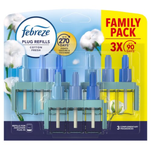 Febreze 3Vol Air Freshener Plug In Refill Cotton Fresh 3x20ML