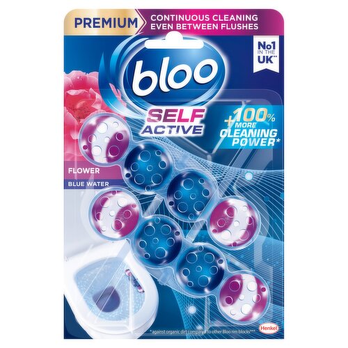 Bloo Self Active Flower Toilet Rim Block 2 x 50g