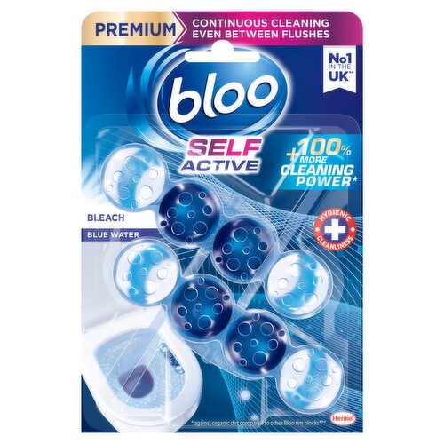Bloo Self Active Bleach Toilet Rim Block 2 x 50g