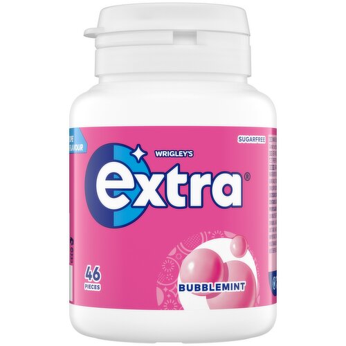 Extra Bubblemint Chewing Gum Bottle 46pc