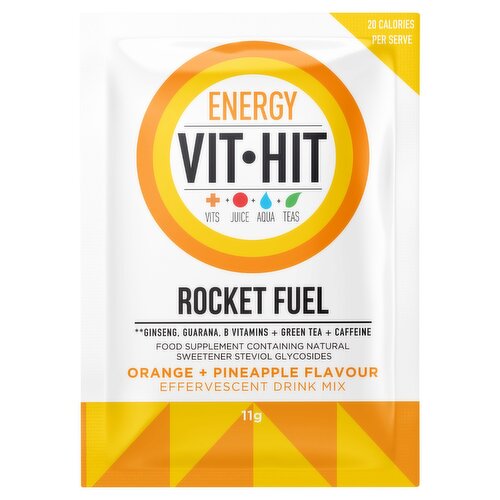 Vit Hit Rocket Fuel Orange + Pineapple Flavour Effervescent Drink Mix Sachet 11g