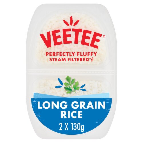 Veetee Long Grain Rice 2 x 130g (260g)