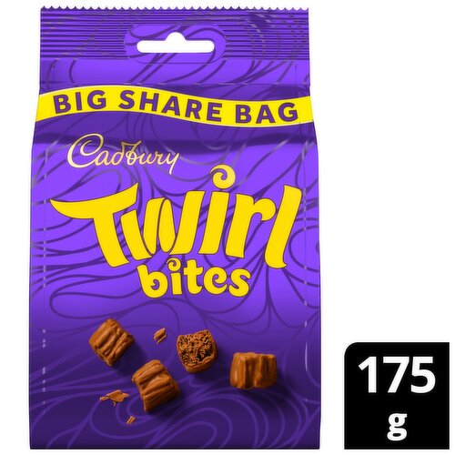 Cadbury Twirl Bite Size Chocolate Pieces 175g