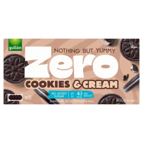 Gullón Zero Cookies & Cream 5 x 42g (210g)