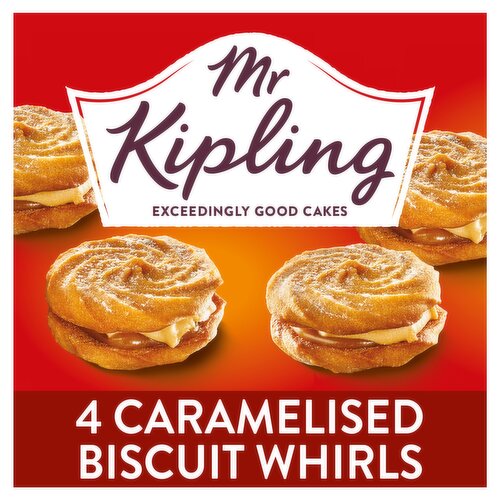 Mr Kipling Caramelised Biscuit Viennese Whirls Cakes 4 Pack