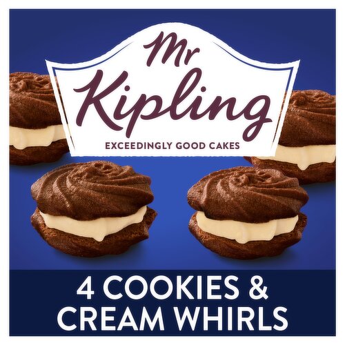 Mr Kipling Cookies & Cream Viennese Whirls Cakes 4 Pack