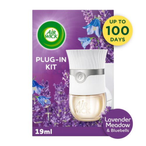 Air Wick Plug-In Kit, Lavender Meadow & Bluebells Air Freshener, 19ml