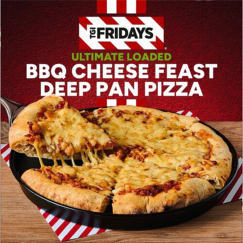 TGI Fridays Ultimate Loaded BBQ Cheese Feast Deep Pan Pizza 420g