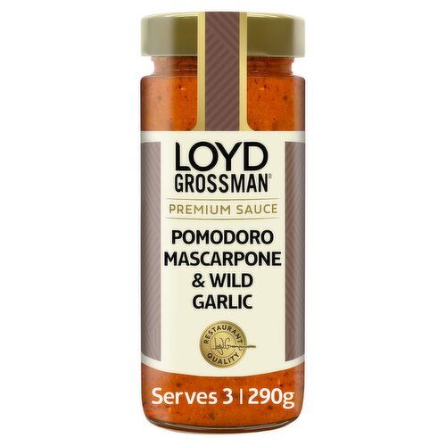 Loyd Grossman Pomodoro, Mascarpone & Wild Garlic Tomato Pasta Sauce Jar 290g
