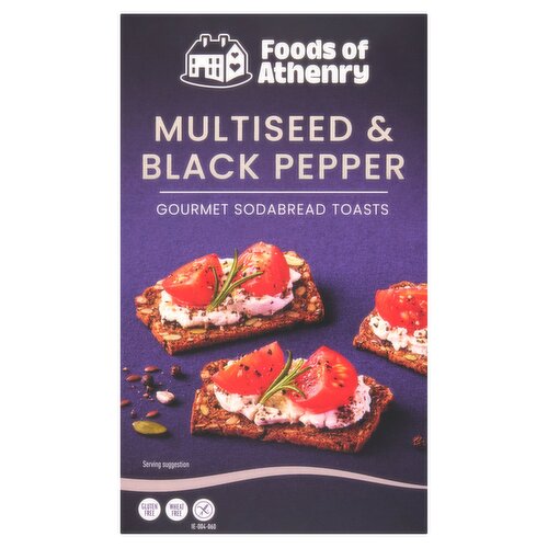 Foods of Athenry Multiseed & Black Pepper Gourmet Sodabread Toasts 100g