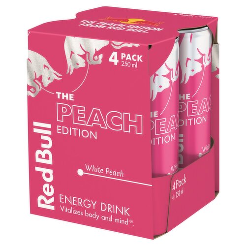 Red Bull The Peach Edition White Peach Energy Drink 4 x 250ml